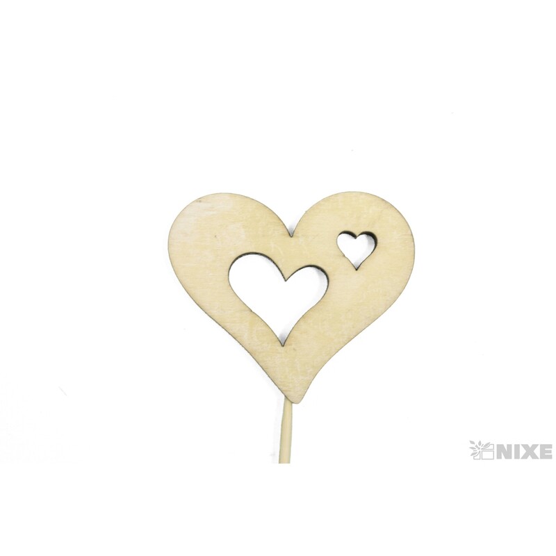 ZÁPICH SRDCE 7x30cm 5ks*PŘÍRODNÍ