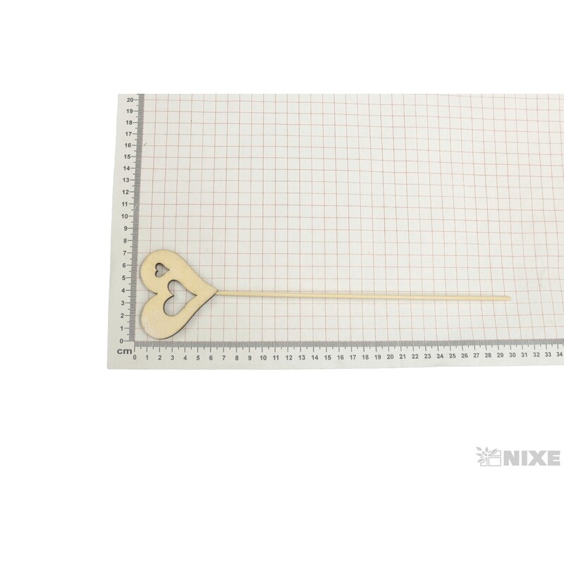 ZÁPICH SRDCE 7x30cm 5ks*PŘÍRODNÍ