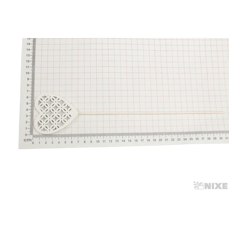 ZÁPICH SRDCE 7x30cm 5ks*BÍLÁ