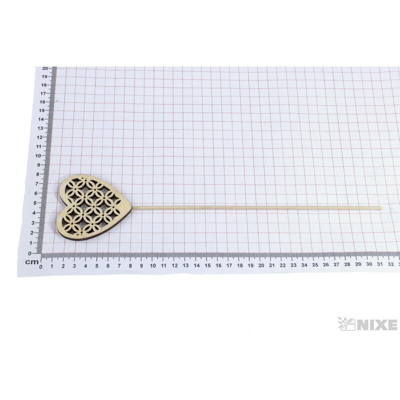 ZÁPICH SRDCE 7x30cm 5ks*PŘÍRODNÍ