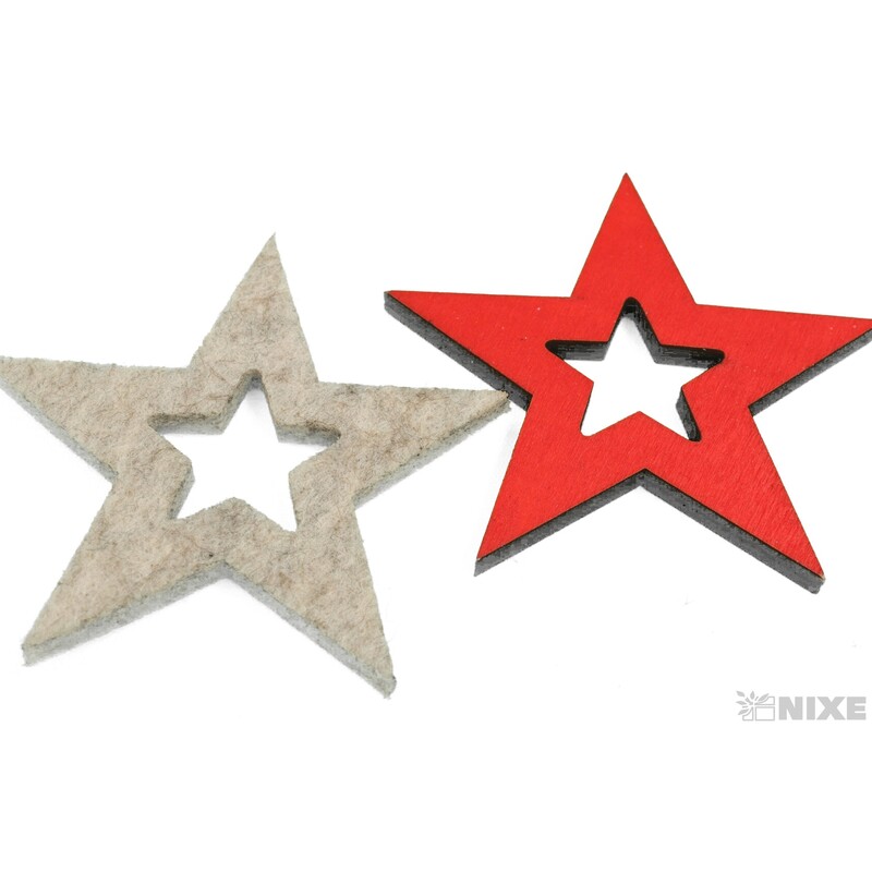 HVĚZDA 8ks 7cm*MIX BAREV