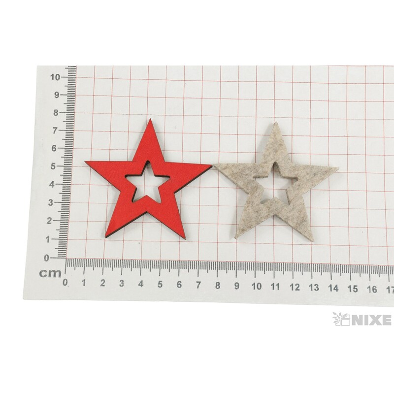 HVĚZDA 8ks 7cm*MIX BAREV