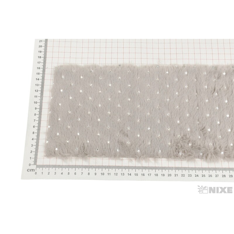 KOŽEŠINA HVĚZDY 14cmx150cm*ŠEDÁ