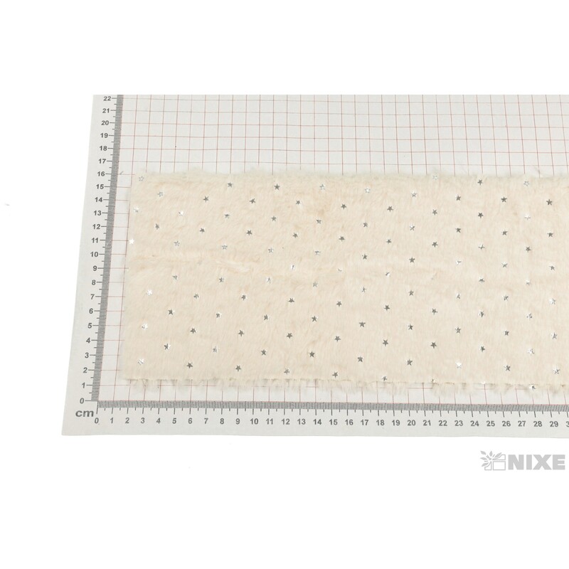 KOŽEŠINA HVĚZDY 14cmx150cm*KRÉMOVÁ