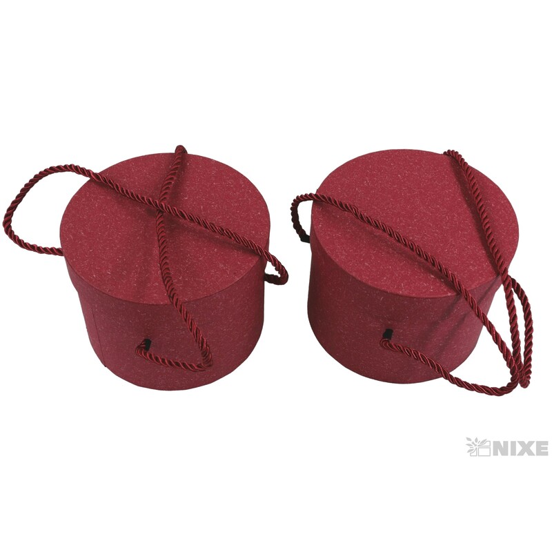 KVĚTINOVÝ BOX pr. 13x10cm*ČERVENÁ TM.