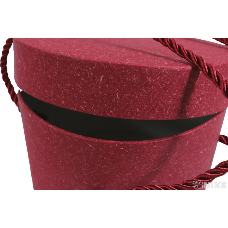 KVĚTINOVÝ BOX pr. 13x10cm*ČERVENÁ TM.