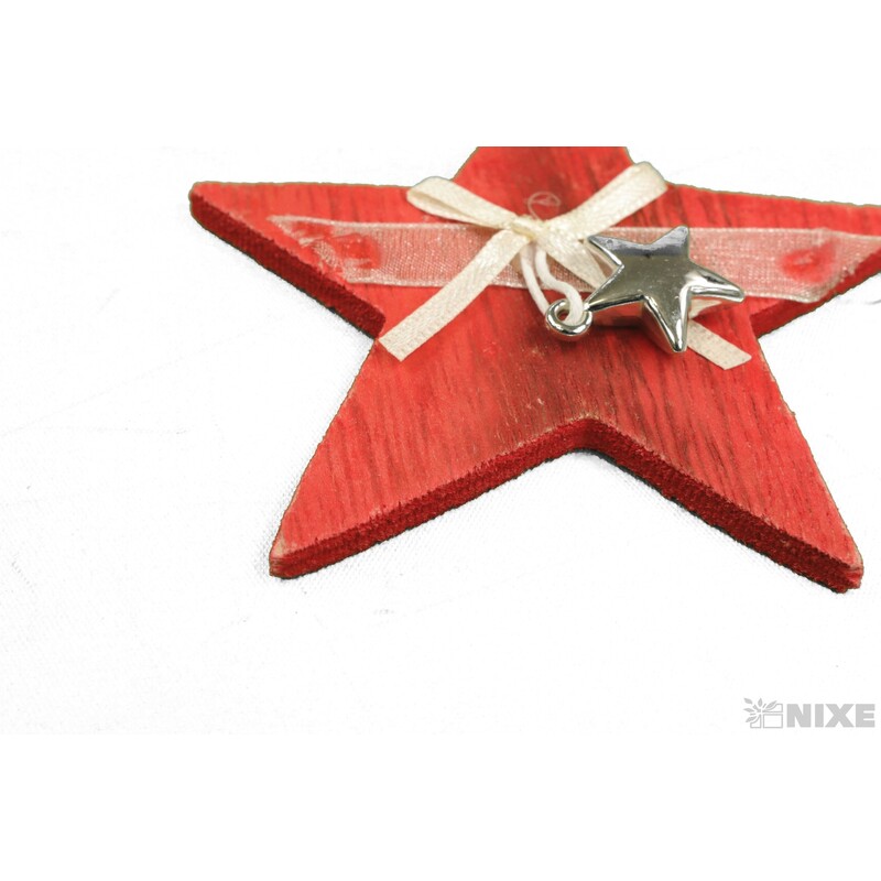 ZÁVĚS HVĚZDA D 10cm*ČERVENÁ