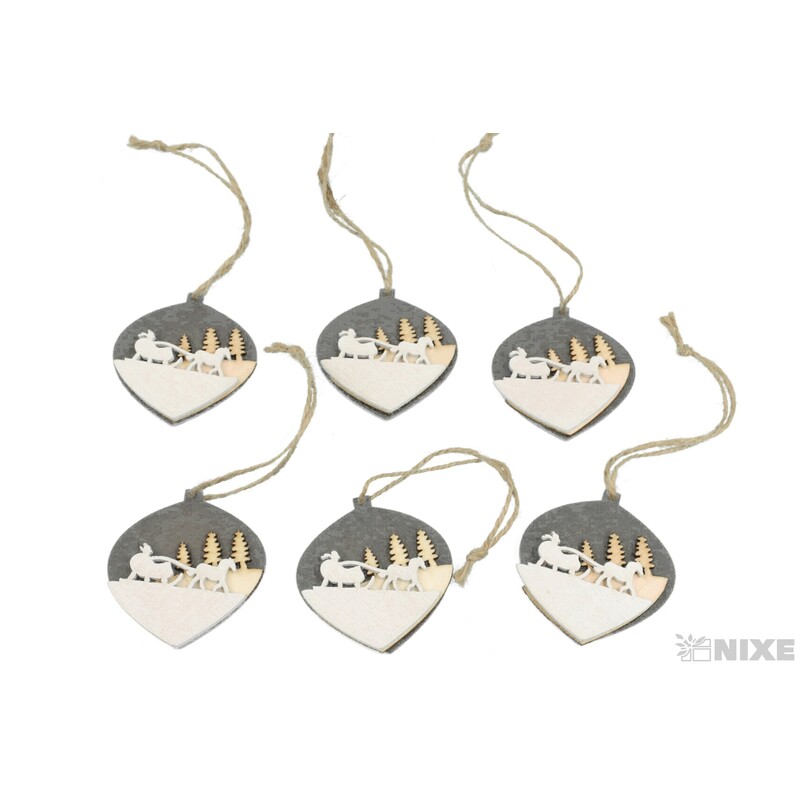 ZÁVĚS VÁNOCE D 5,5cm*MIX BAREV