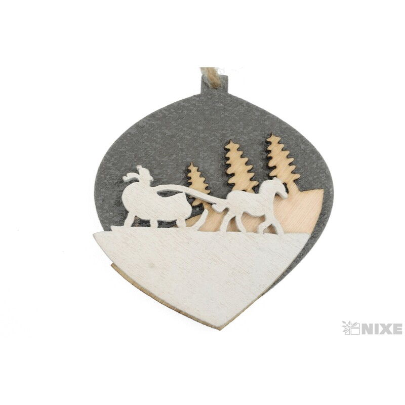 ZÁVĚS VÁNOCE D 5,5cm*MIX BAREV