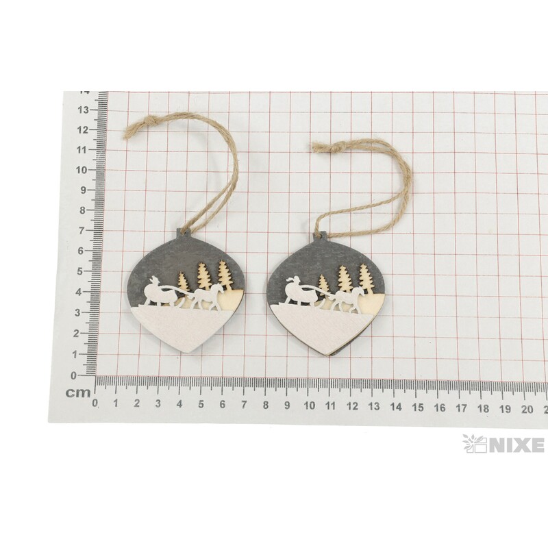 ZÁVĚS VÁNOCE D 5,5cm*MIX BAREV