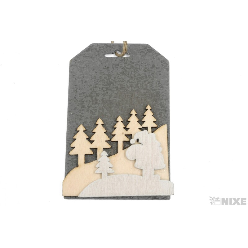 ZÁVĚS VÁNOCE D 5X8cm*6ks MIX BAREV