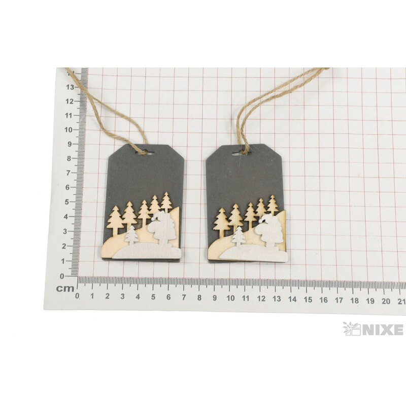 ZÁVĚS VÁNOCE D 5X8cm*6ks MIX BAREV