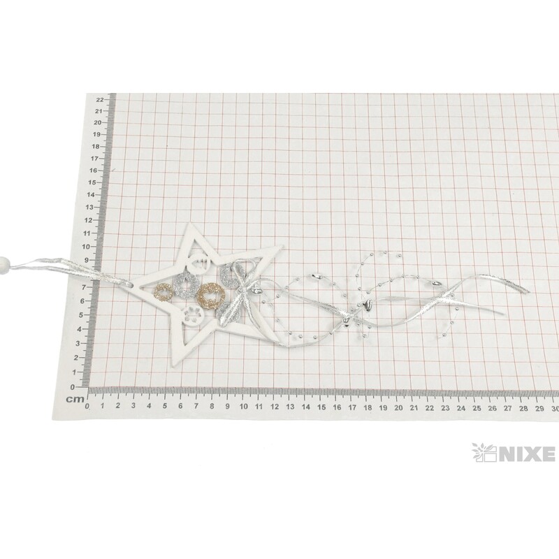 ZÁVĚS HVĚZDA D 11cm*BÍLÁ
