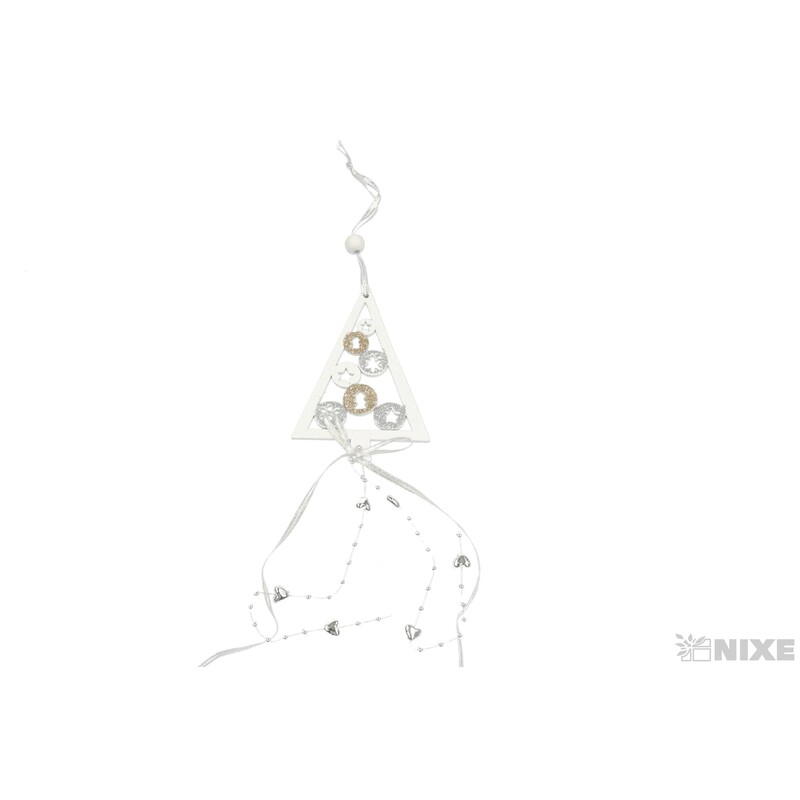 ZÁVĚS STROMEČEK D 12cm*BÍLÁ