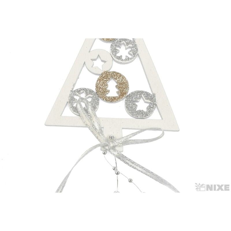 ZÁVĚS STROMEČEK D 12cm*BÍLÁ