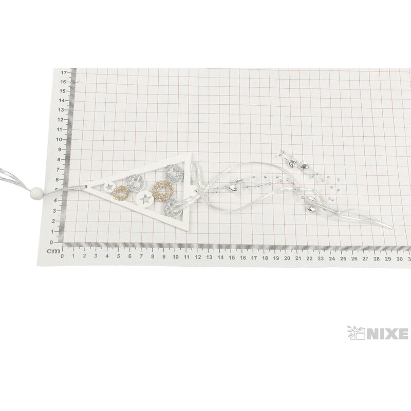 ZÁVĚS STROMEČEK D 12cm*BÍLÁ