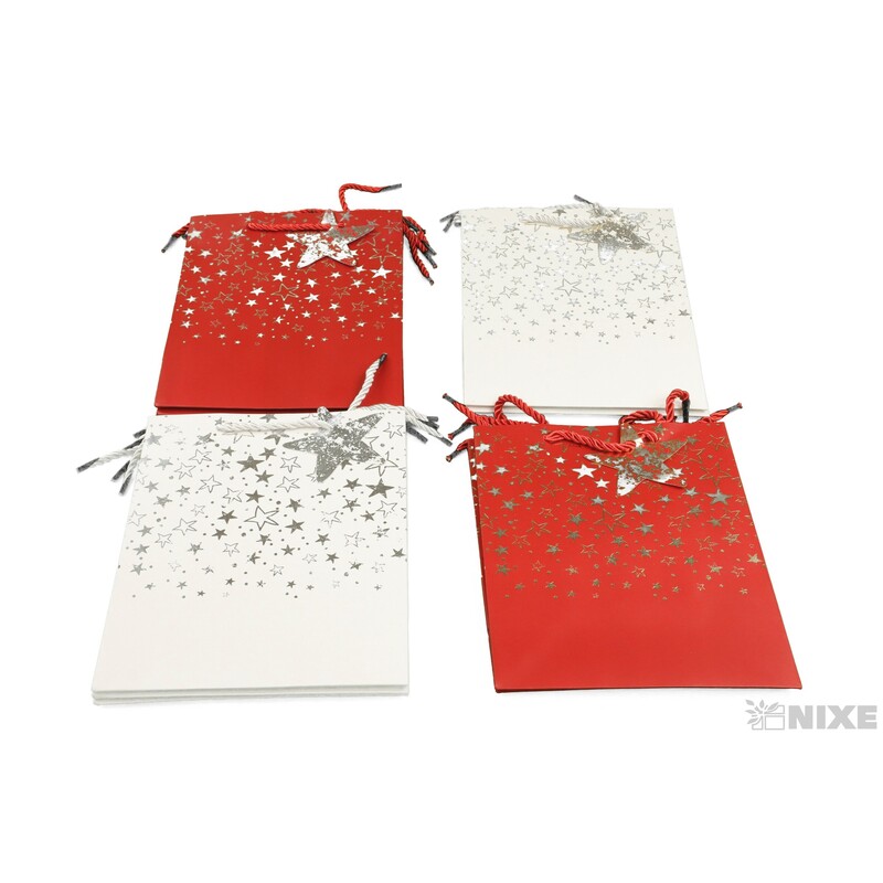 TAŠKA H VÁNOCE 18x23x10cm*ČERVENÁ