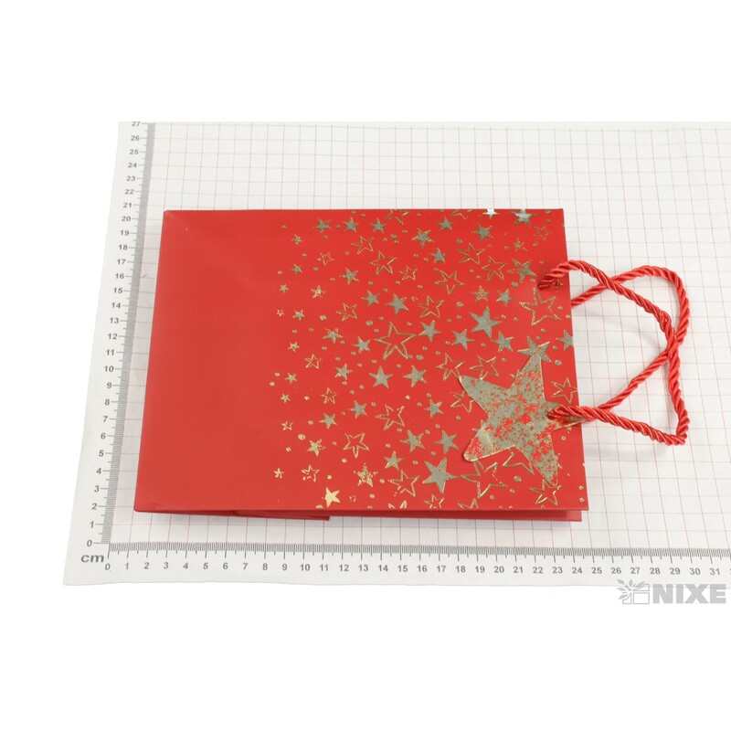 TAŠKA H VÁNOCE 18x23x10cm*ČERVENÁ