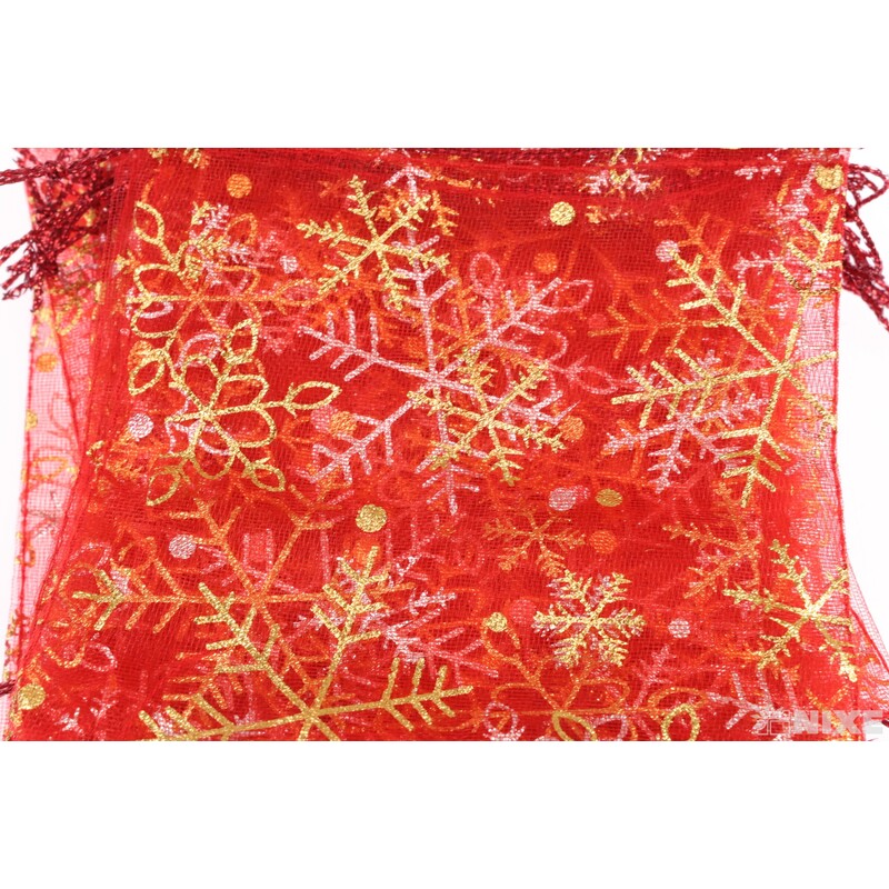 SÁČEK ORGANZA VLOČKA 14x34cm*ČERVENÁ