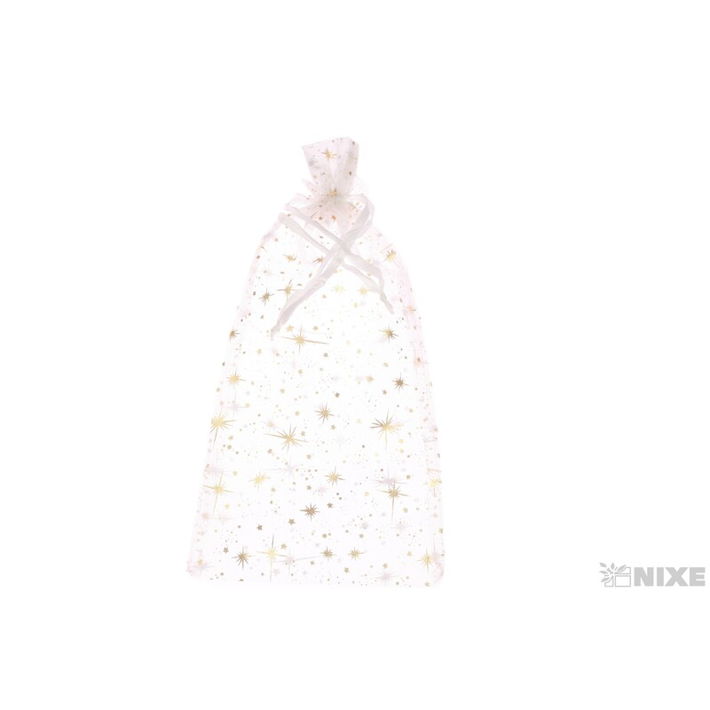 SÁČEK ORGANZA VLOČKA 14x34cm*BÍLÁ