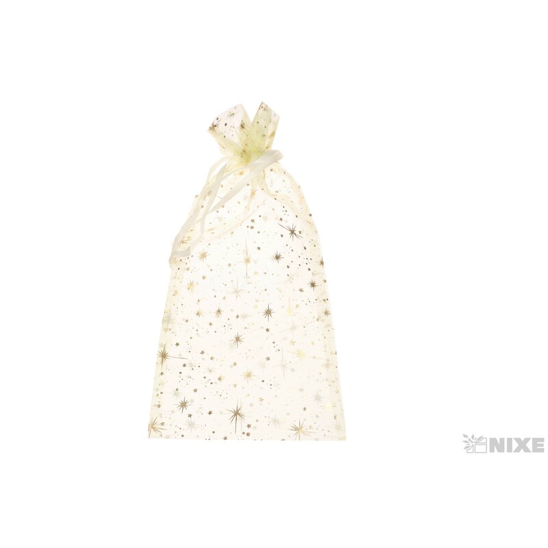 SÁČEK ORGANZA VLOČKA 14x34cm*KRÉMOVÁ