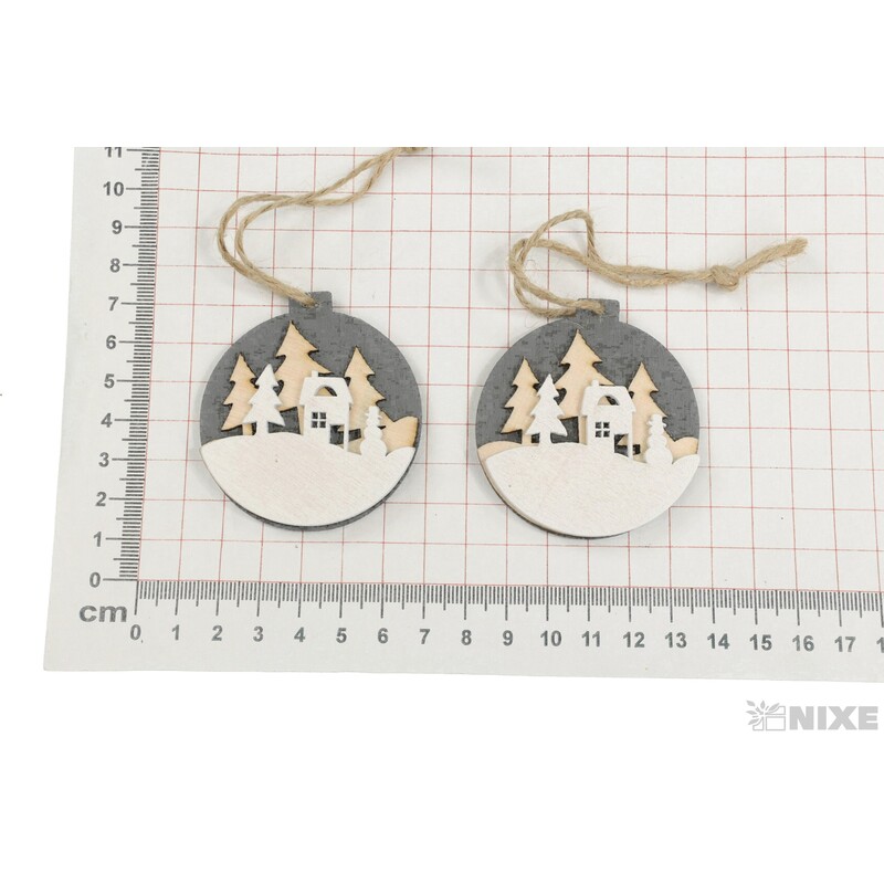 ZÁVĚS VÁNOCE D 5,5cm 6ks*MIX BAREV