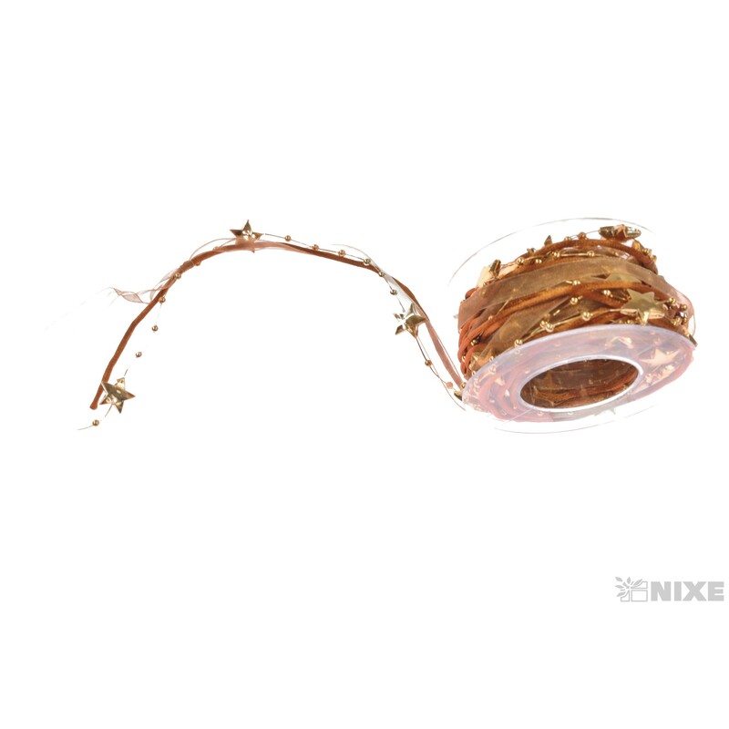 OZDOBNÁ STUHA HVĚZDA 5m*MIX BAREV