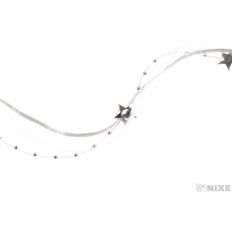 OZDOBNÁ STUHA HVĚZDA 5m*MIX BAREV