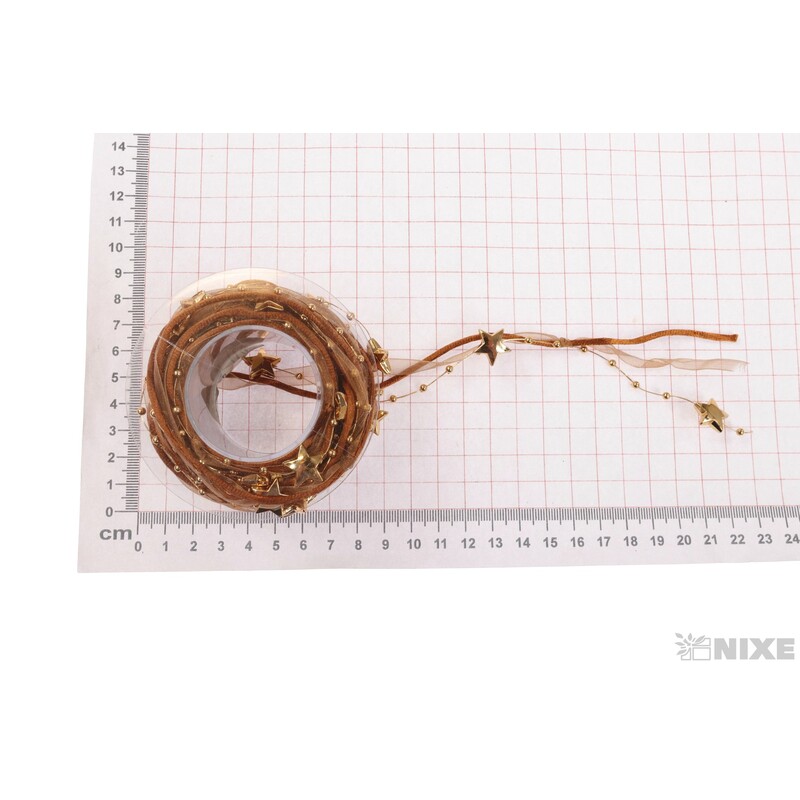 OZDOBNÁ STUHA HVĚZDA 5m*MIX BAREV