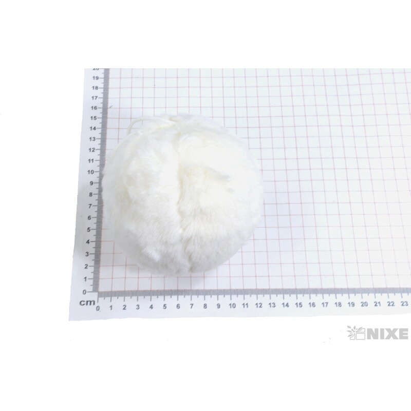 ZÁVĚS KOULE KOŽEŠINA 10cm*BÍLÁ