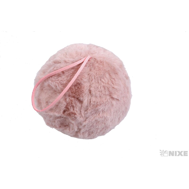 ZÁVĚS KOULE KOŽEŠINA 10cm*RŮŽOVÁ