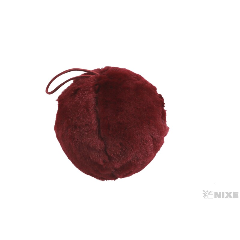 ZÁVĚS KOULE KOŽEŠINA 10cm*VÍNOVÁ