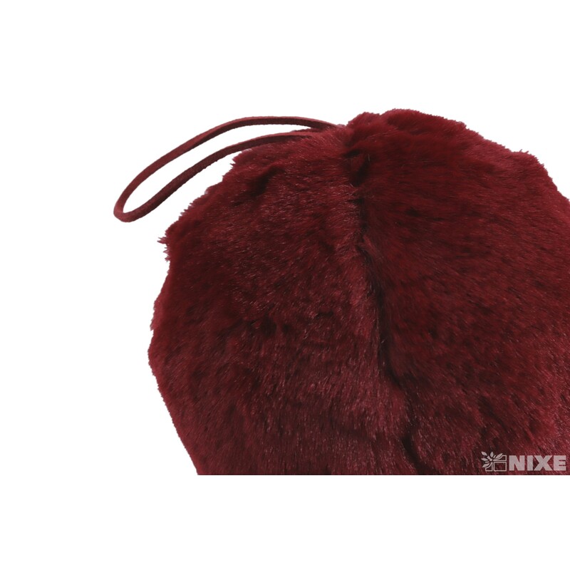 ZÁVĚS KOULE KOŽEŠINA 10cm*VÍNOVÁ