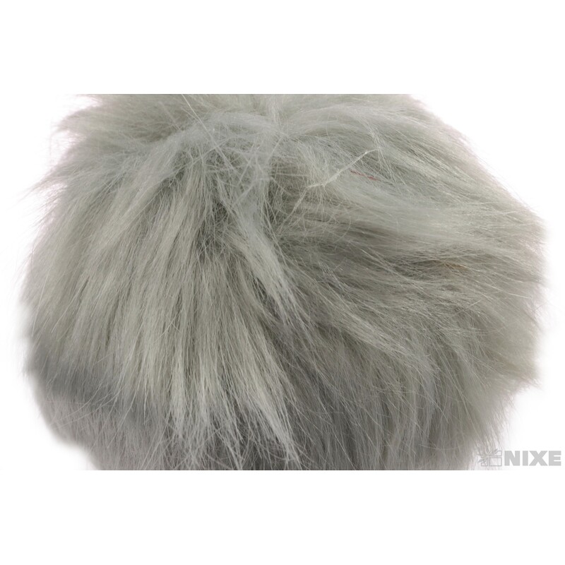 ZÁVĚS KOULE KOŽEŠINA 10cm*ŠEDÁ