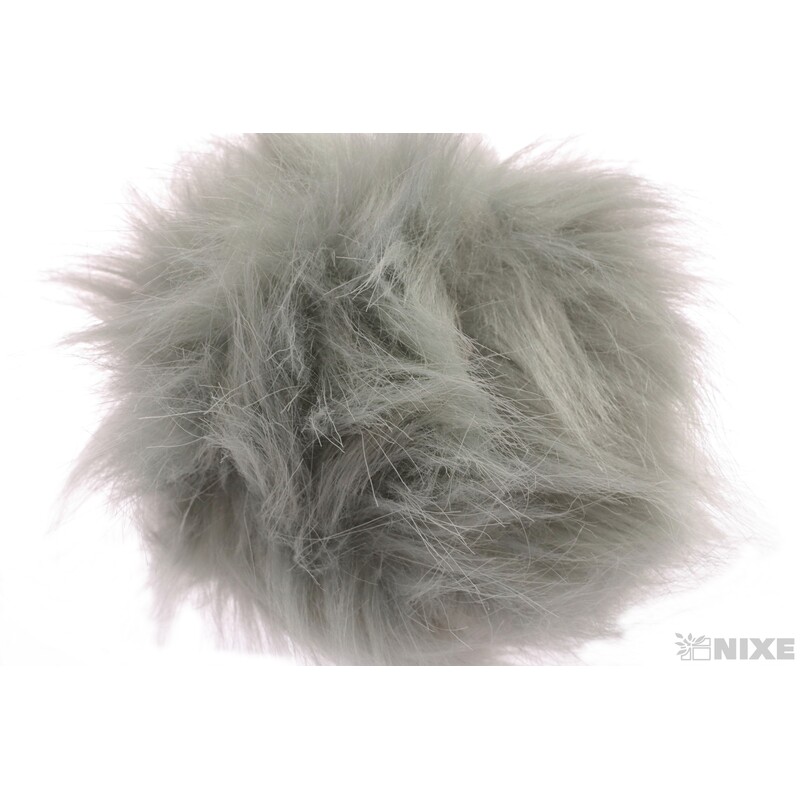 ZÁVĚS KOULE KOŽEŠINA 10cm*ŠEDÁ