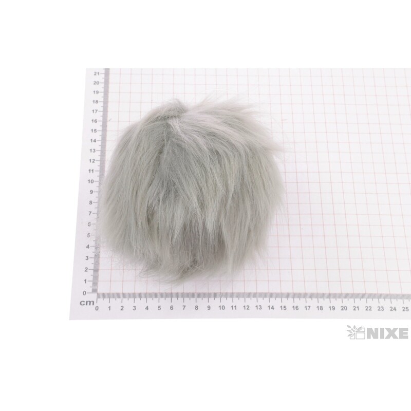 ZÁVĚS KOULE KOŽEŠINA 10cm*ŠEDÁ