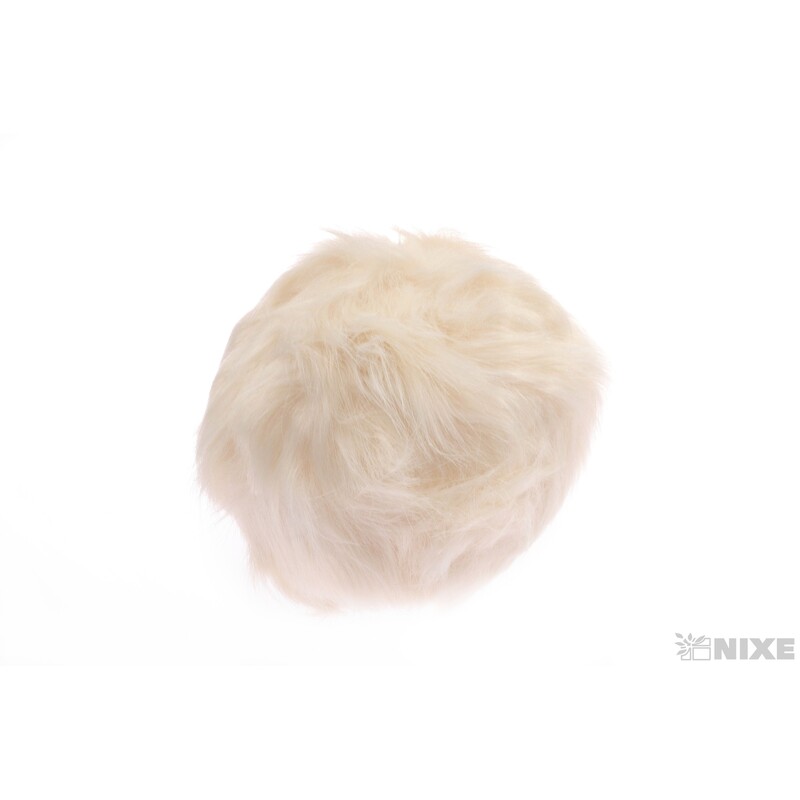 ZÁVĚS KOULE KOŽEŠINA 15cm*KRÉMOVÁ