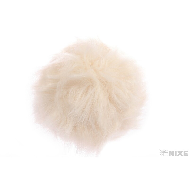 ZÁVĚS KOULE KOŽEŠINA 15cm*KRÉMOVÁ