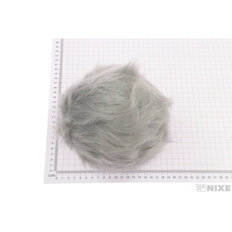 ZÁVĚS KOULE KOŽEŠINA 15cm*ŠEDÁ