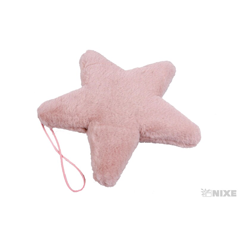 ZÁVĚS HVĚZDA KOŽEŠINA 25cm*RŮŽOVÁ