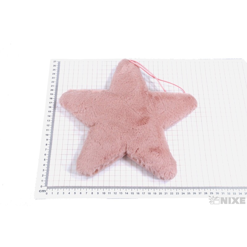 ZÁVĚS HVĚZDA KOŽEŠINA 25cm*RŮŽOVÁ