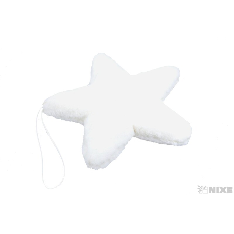 ZÁVĚS HVĚZDA KOŽEŠINA 25cm*BÍLÁ V+