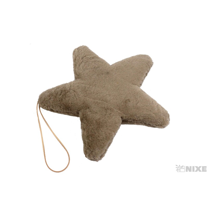 ZÁVĚS HVĚZDA KOŽEŠINA 25cm*HNĚDÁ