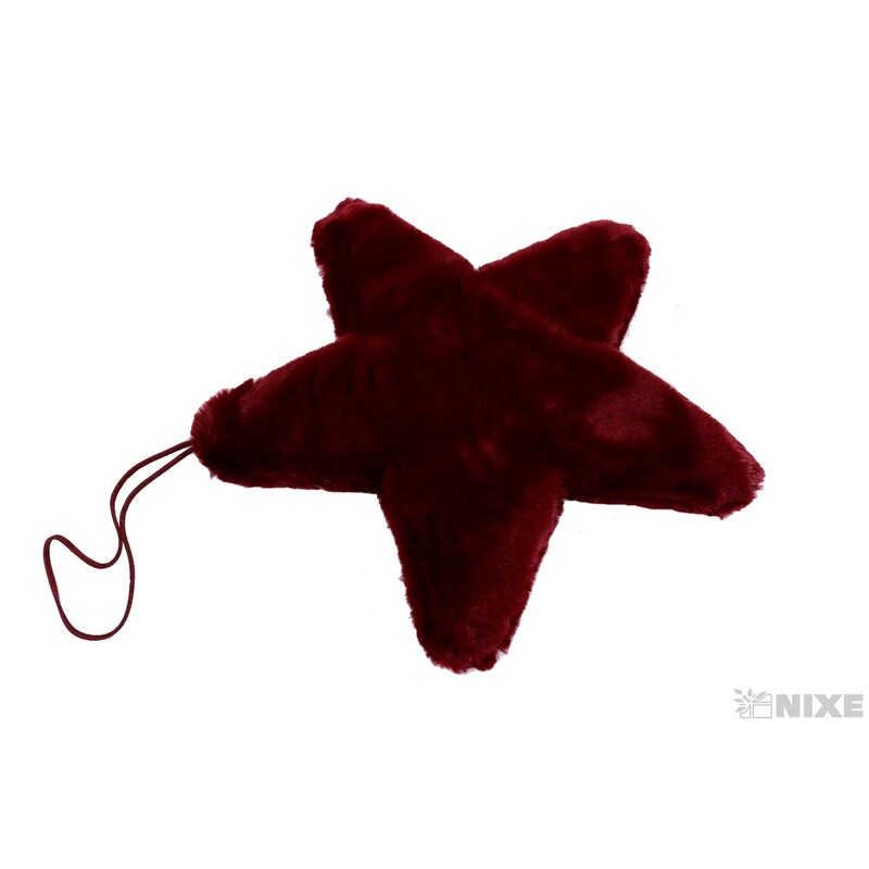 ZÁVĚS HVĚZDA KOŽEŠINA 25cm*VÍNOVÁ