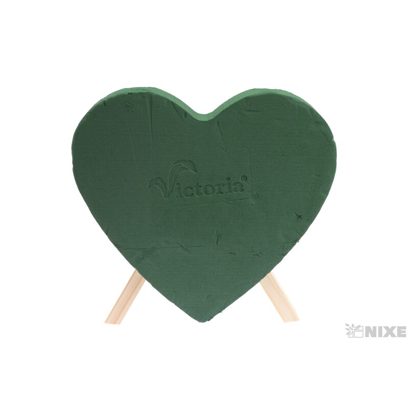 SRDCE STOJAN PLNÉ 30x30x6cm*ZELENÁ