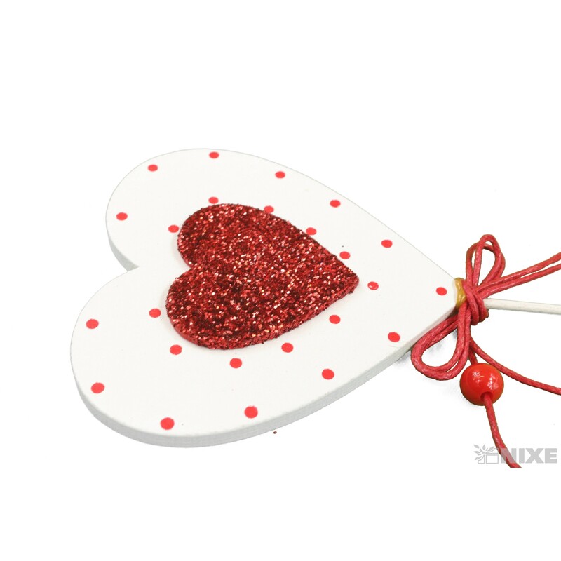 ZÁPICH SRDCE 8x27cm 10ks*MIX BAREV