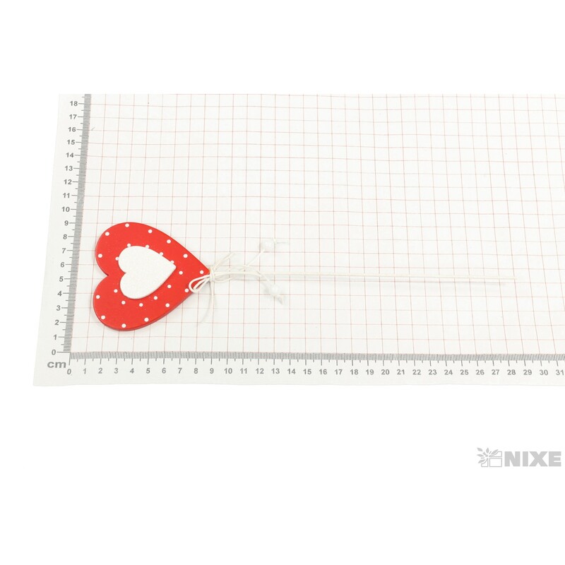 ZÁPICH SRDCE 8x27cm 10ks*MIX BAREV