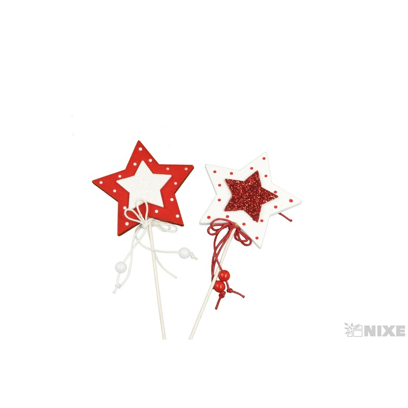 ZÁPICH HVĚZDA 7x27cm 10ks*MIX BAREV