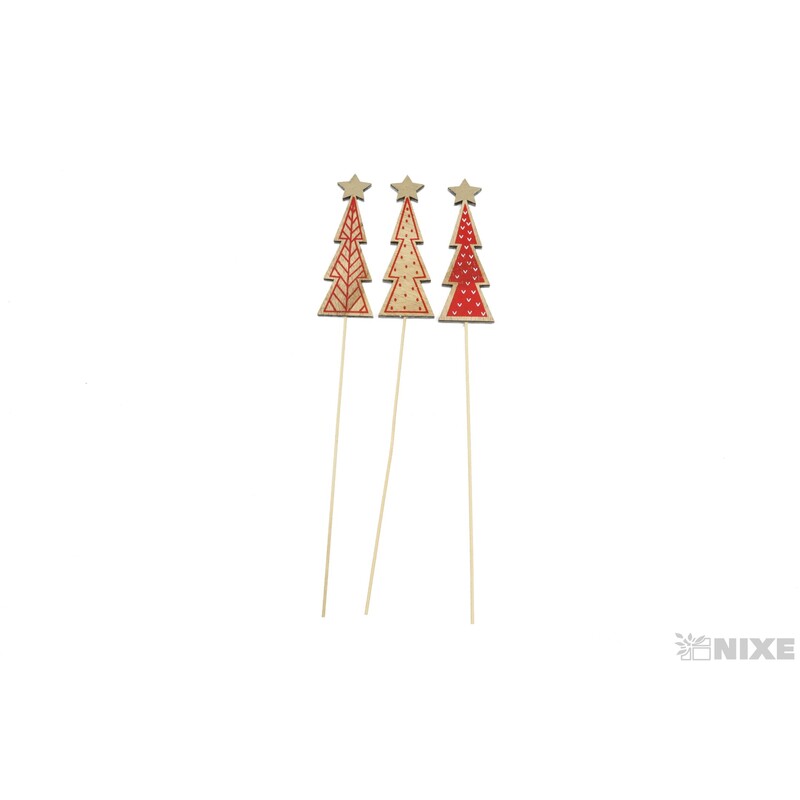 ZÁPICH STROMEČEK 11x32cm 12ks*ČERVENÁ