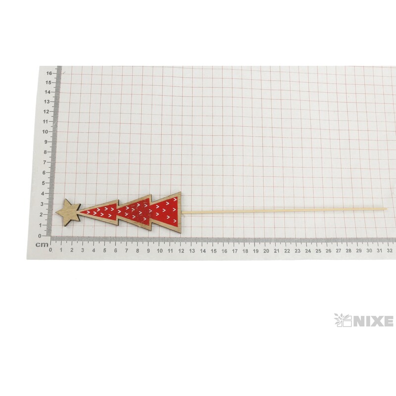 ZÁPICH STROMEČEK 11x32cm 12ks*ČERVENÁ